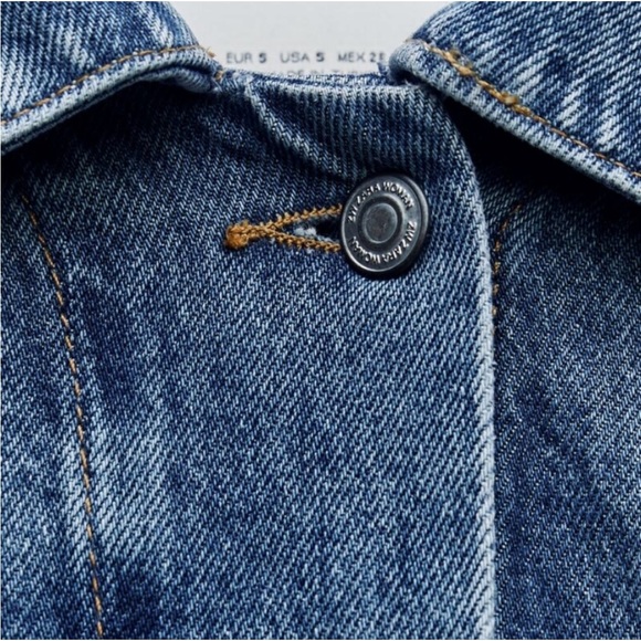 NWT Zara Oversized Fit Denim Jean Jacket - Picture 6 of 7